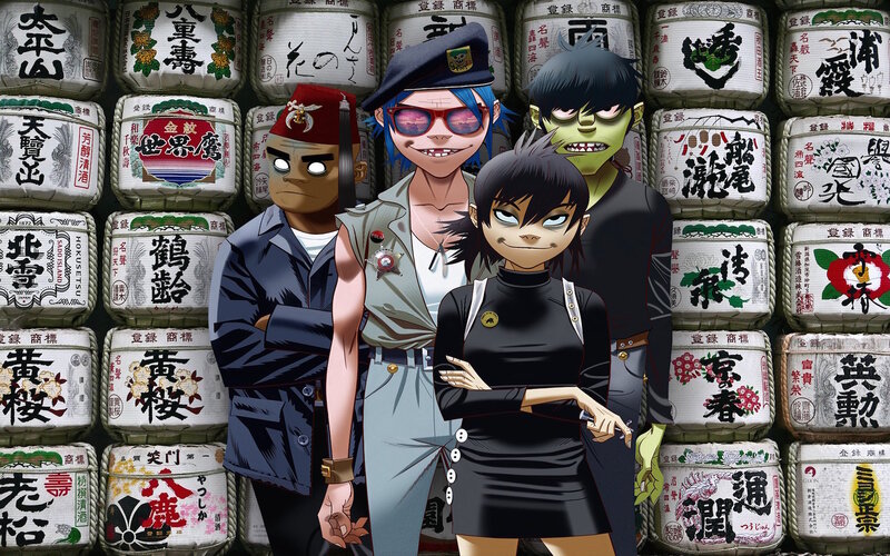Four Animated Characters — Black