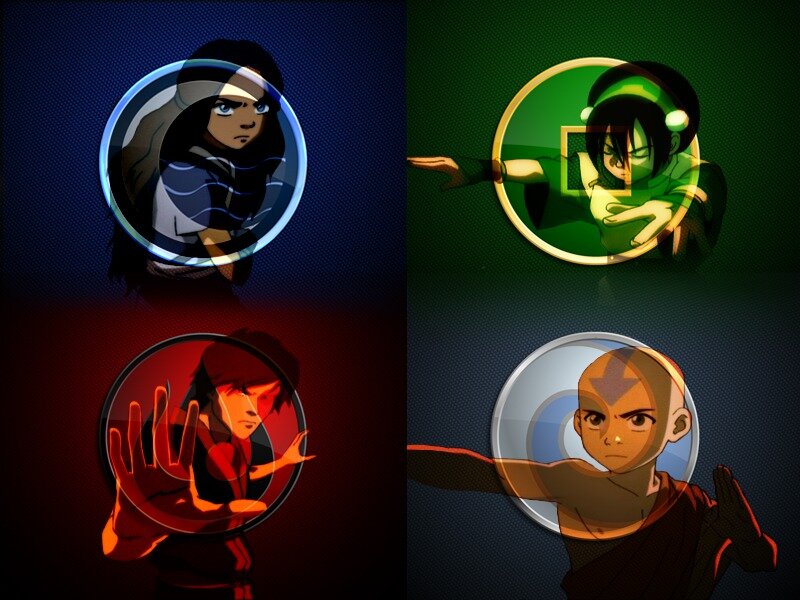 Four Animated Characters — Blue, Dramatic