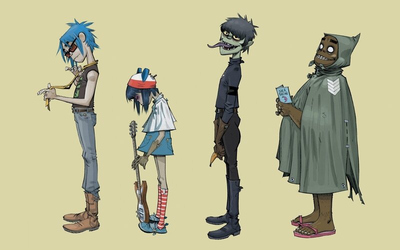 Four Animated Characters — Green