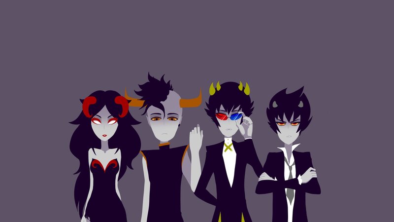 Four Animated Characters — Purple, Neutral