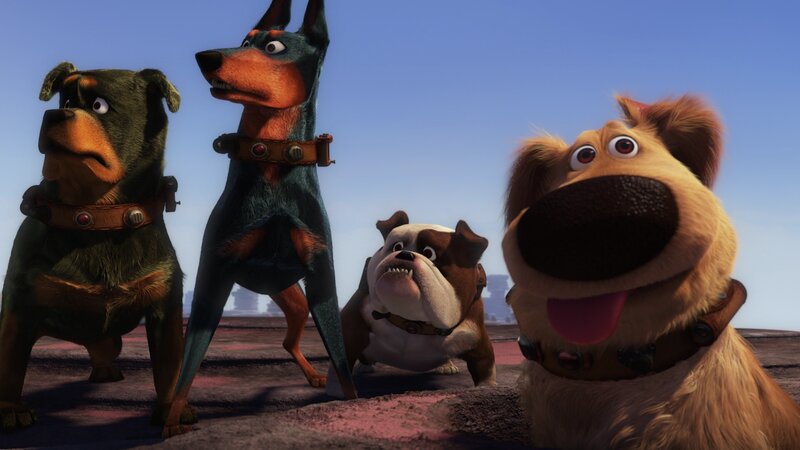 Four Animated Dogs