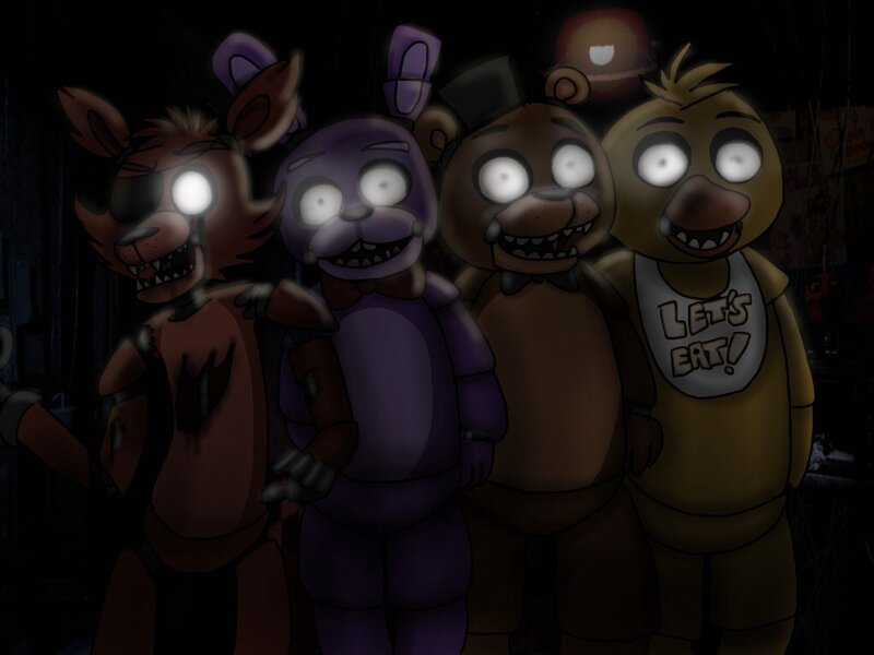 Four Animatronic Characters — Black