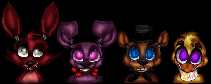 Four Animatronic Heads