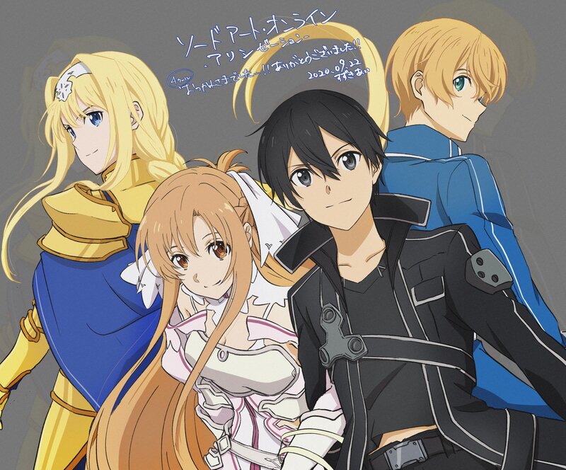 Four Anime Characters — Black, Calm