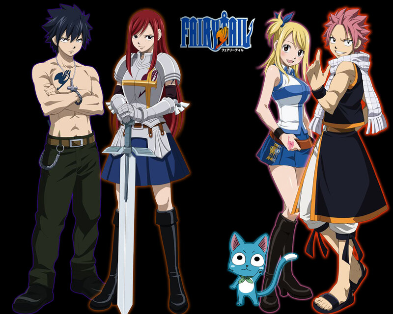 Four Anime Characters — Black, Confident