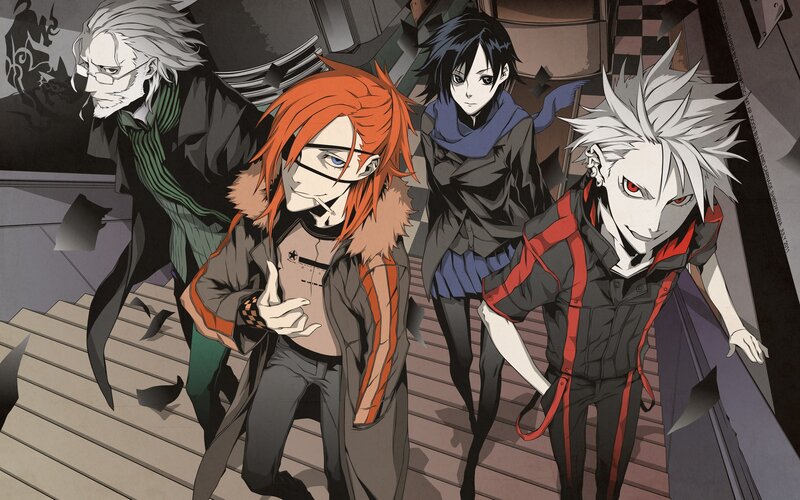 Four Anime Characters — Black, Dark