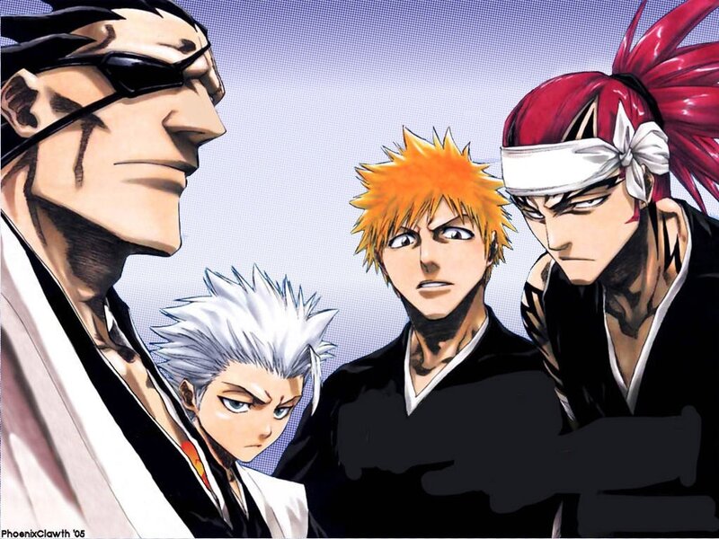 Four Anime Characters — Black, Dramatic, Manga, Sunglasses