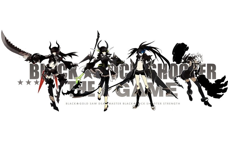 Four Anime Characters — Black, Dramatic, Weapons