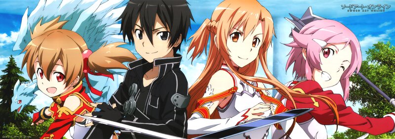 Four Anime Characters — Blue, Adventurous, Afternoon, Sword