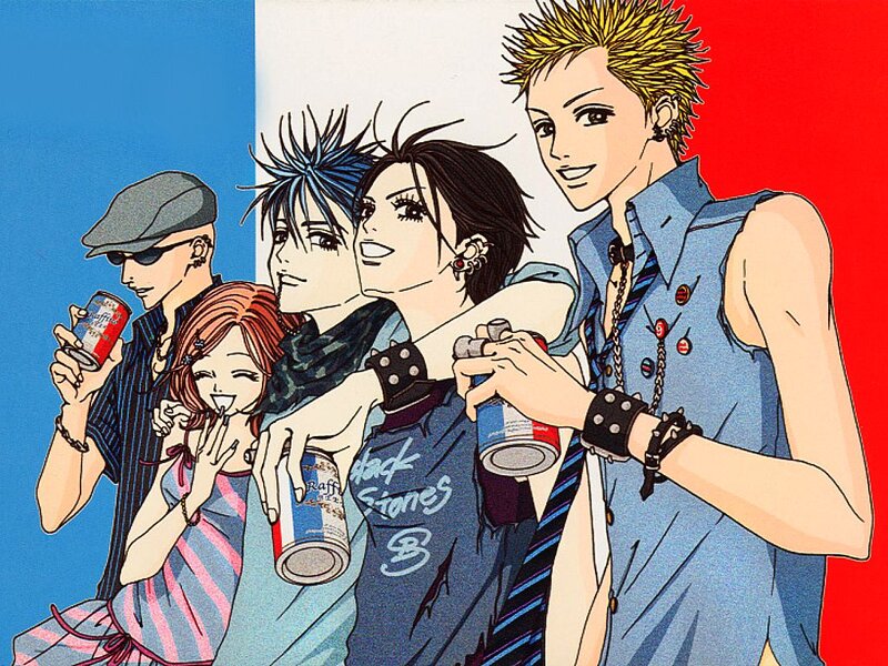 Four Anime Characters — Blue, Confident, Manga