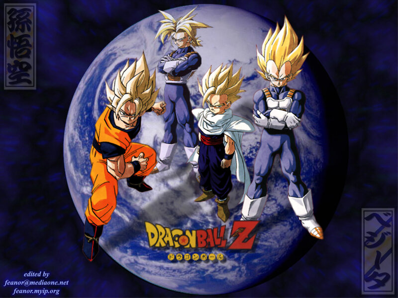 Four Anime Characters — Blue, Dramatic, Earth