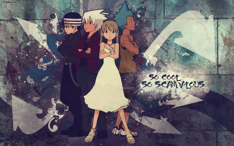 Four Anime Characters — Blue, Edgy