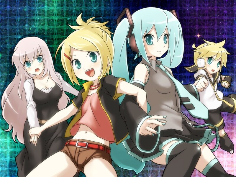 Four Anime Characters — Blue, Energetic, Anime Characters
