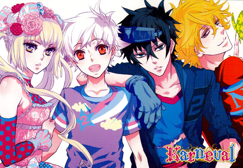 Four Anime Characters — Blue, Energetic, Manga