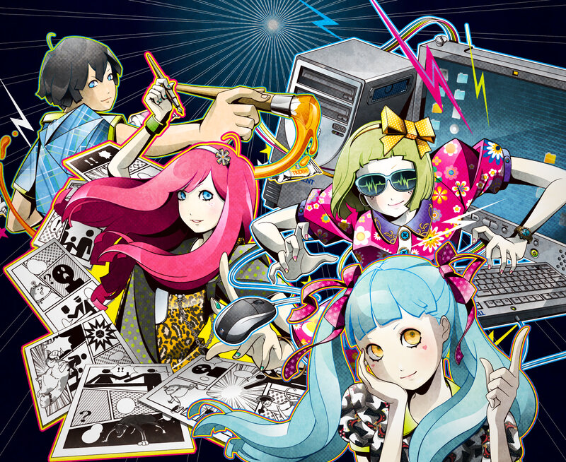 Four Anime Characters — Blue, Energetic, Night