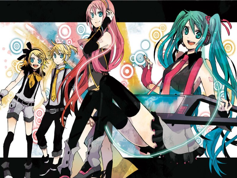Four Anime Characters — Blue, Energetic