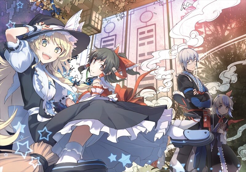 Four Anime Characters — Blue, Fantastical
