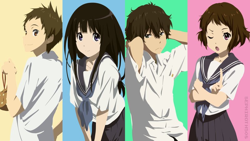 Four Anime Characters — Blue, Neutral