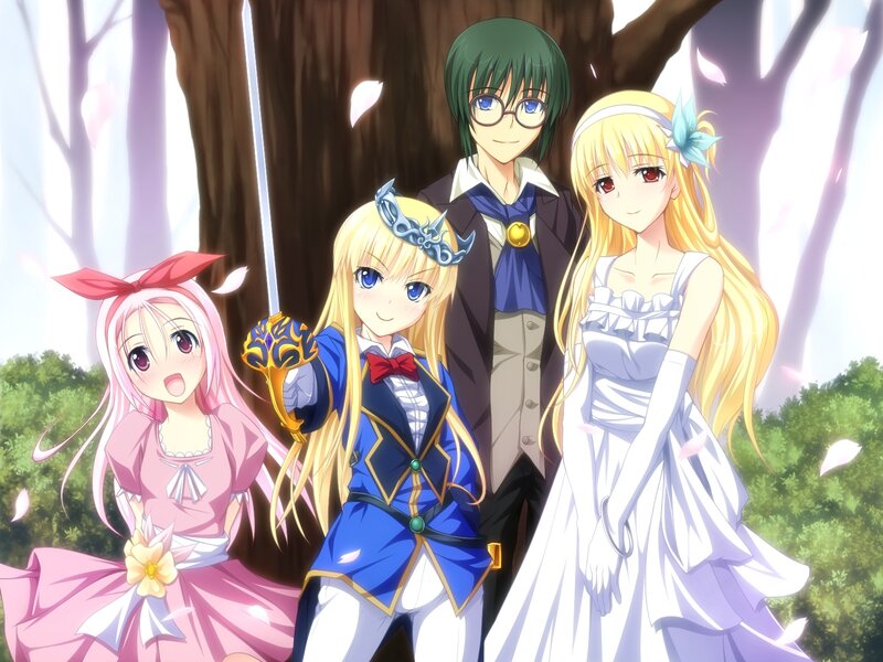 Four Anime Characters — Blue, Serene