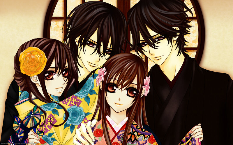 Four Anime Characters — Brown, Calm