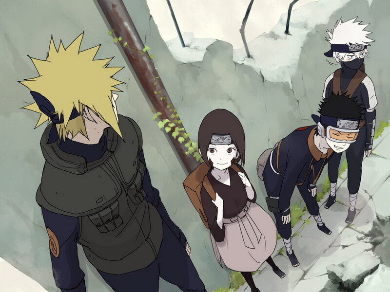 Four Anime Characters — Gray, Calm