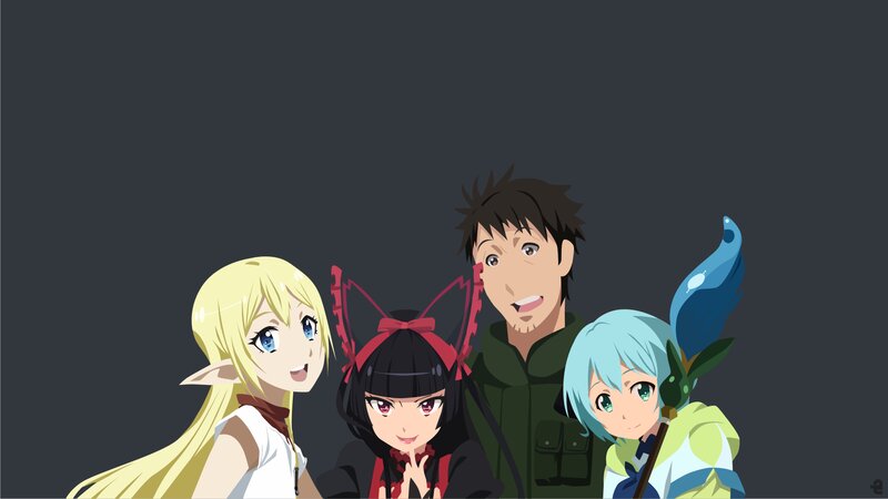 Four Anime Characters — Gray, Neutral, Elf Girl
