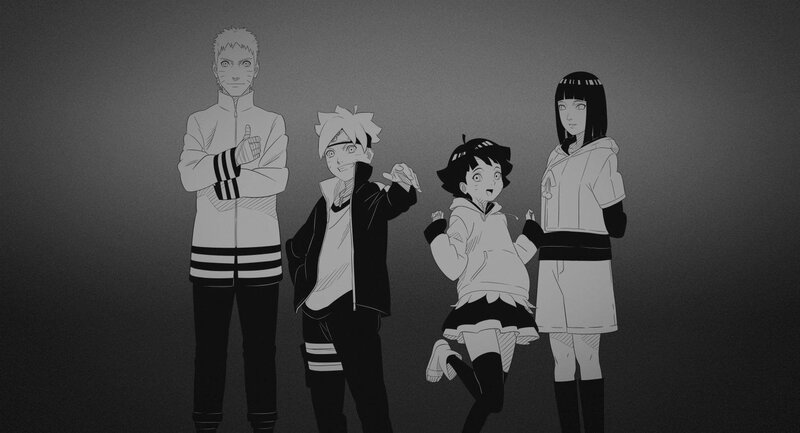 Four Anime Characters — Gray, Neutral, Manga