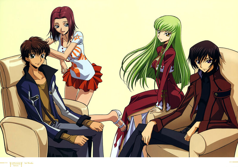 Four Anime Characters — Green, Calm, Couches