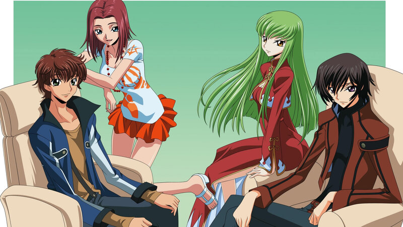 Four Anime Characters — Green, Calm
