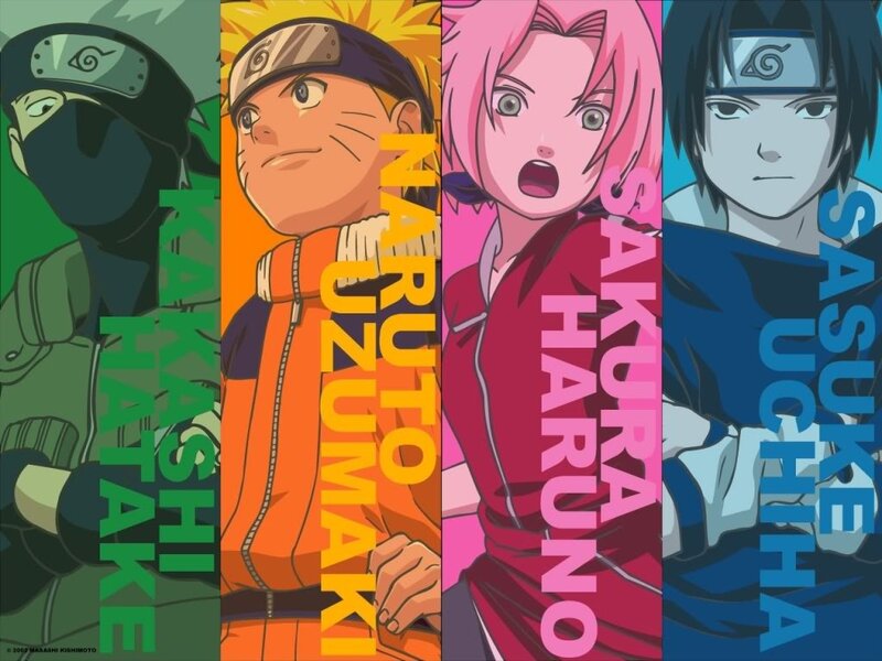 Four Anime Characters — Green, Dynamic