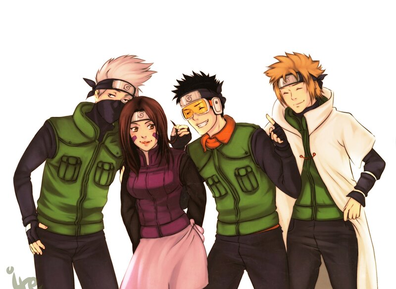 Four Anime Characters — Green, Friendly