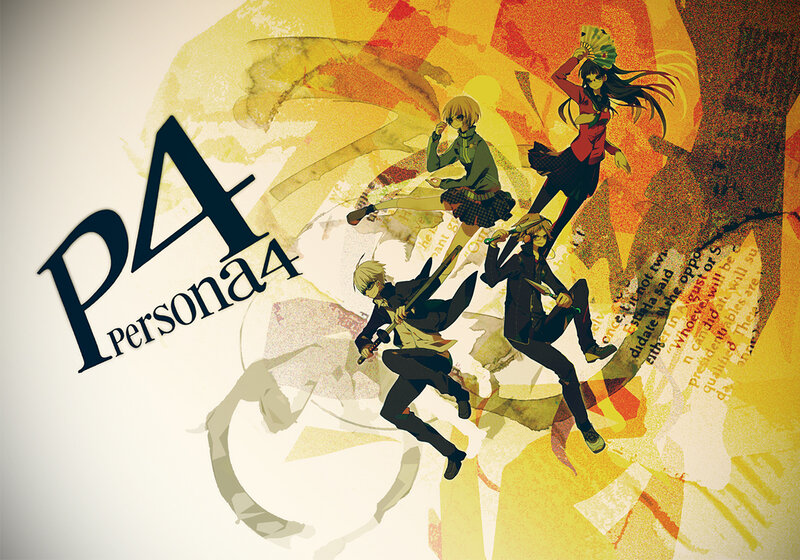 Four Anime Characters in Action — Yellow