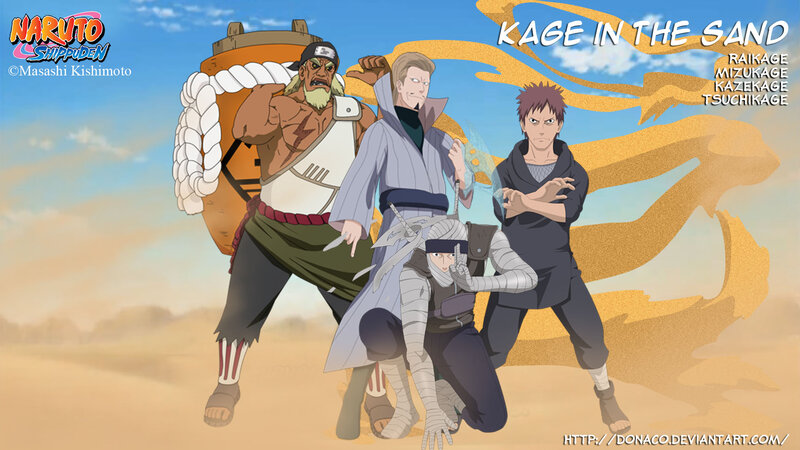 Four Anime Characters in Desert
