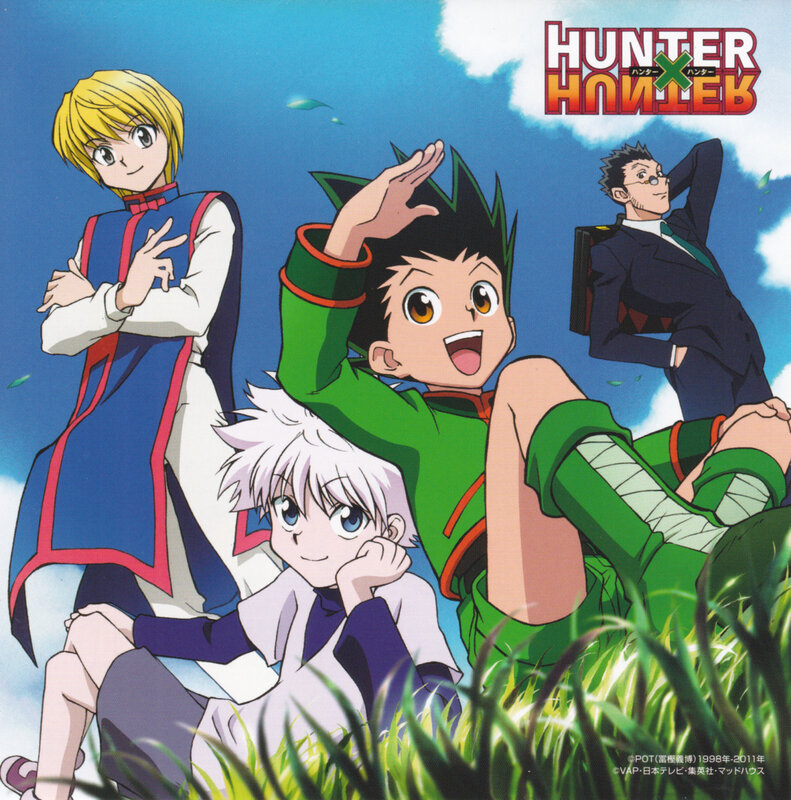 Four Anime Characters in Grass
