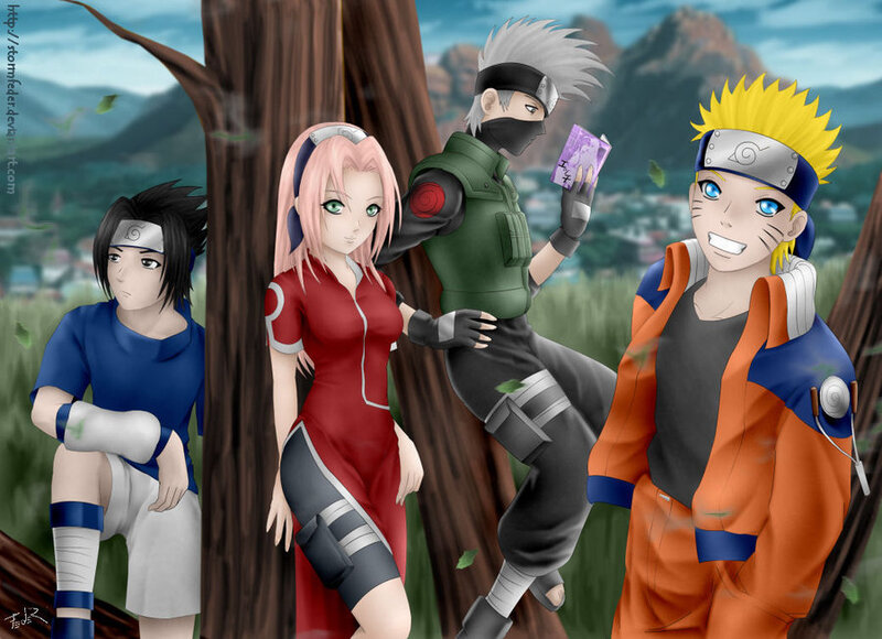 Four Anime Characters — Orange, Calm