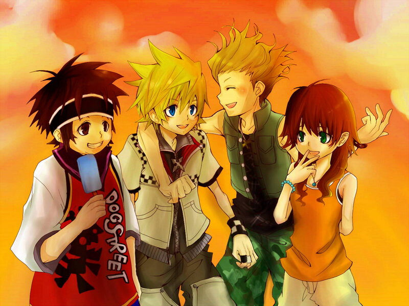 Four Anime Characters — Orange, Cheerful