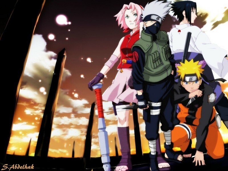 Four Anime Characters — Orange