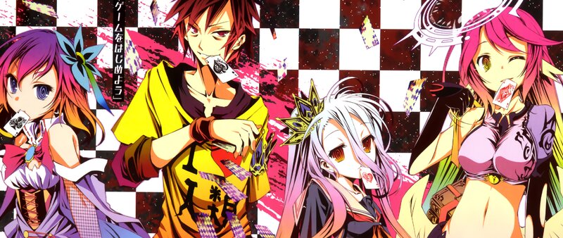 Four Anime Characters — Pink, Dramatic, Playing Cards
