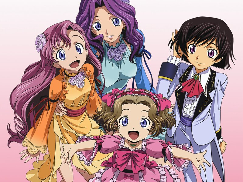 Four Anime Characters — Pink, Playful, Girls