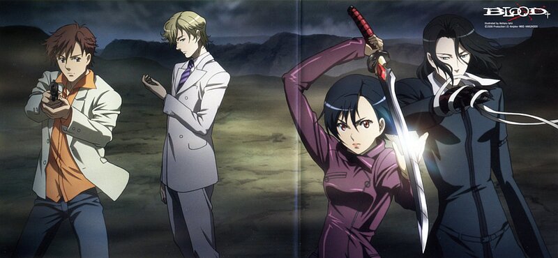 Four Anime Characters — Purple, Dramatic, Night, Gun