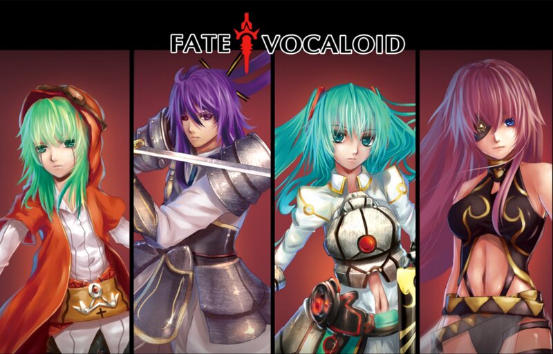 Four Anime Characters — Purple, Dramatic, Swords