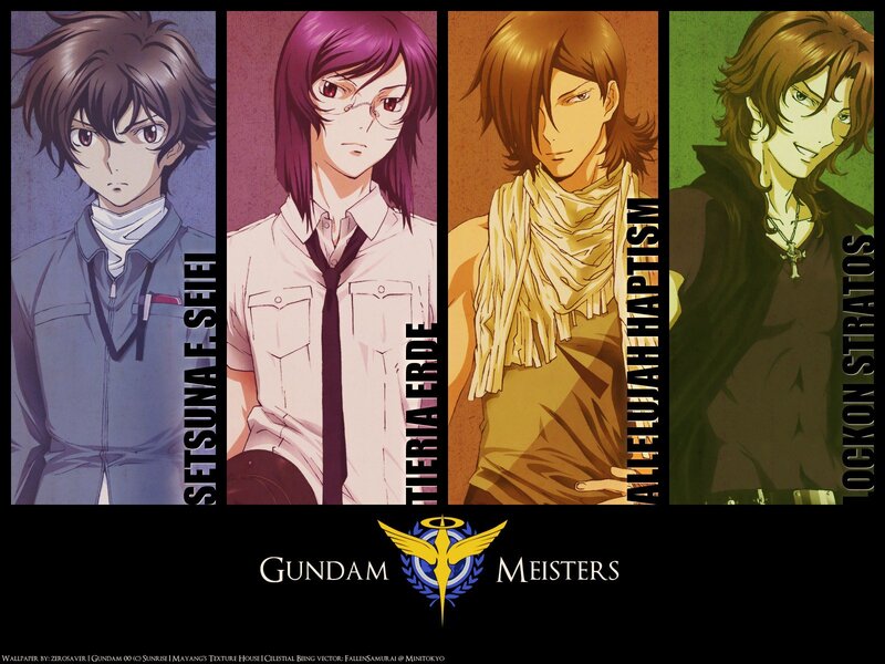 Four Anime Characters — Purple, Dramatic, Text