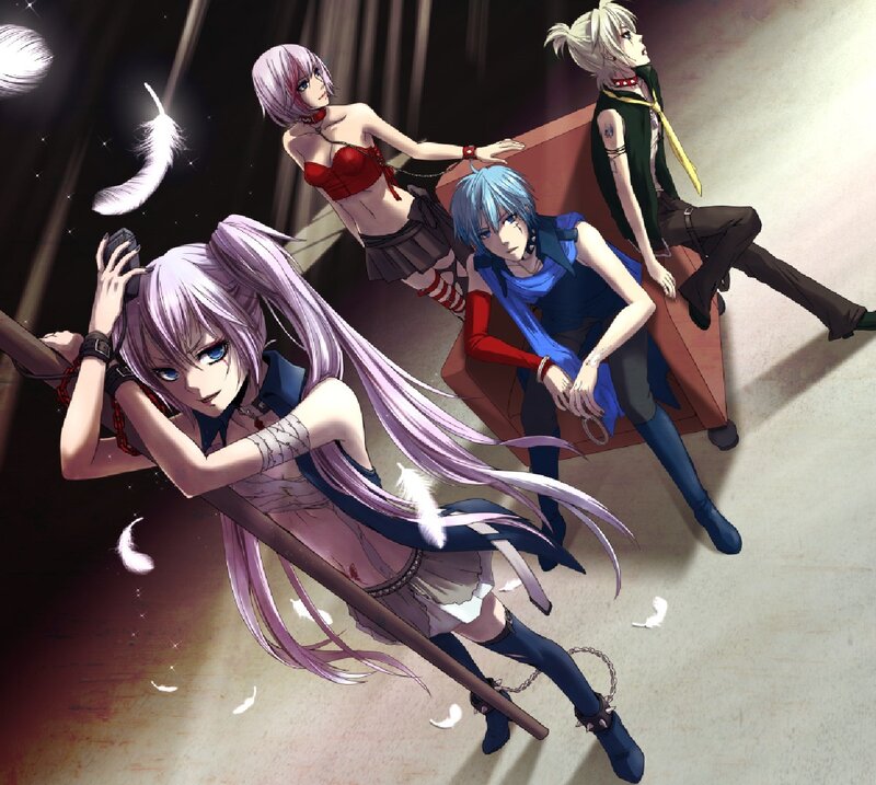 Four Anime Characters — Purple, Dramatic
