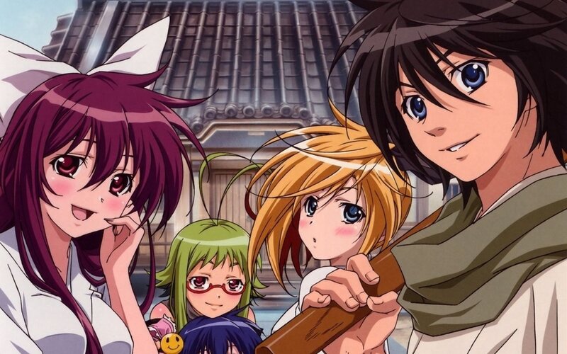 Four Anime Characters — Purple, Playful