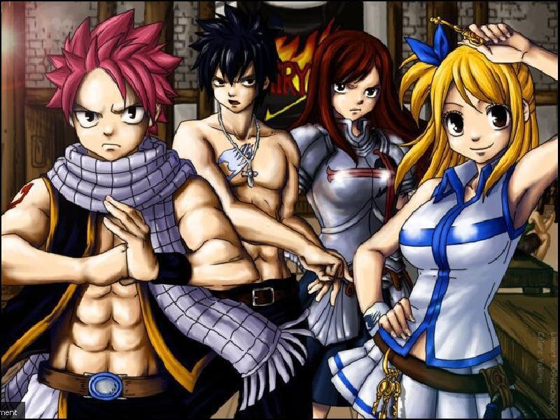 Four Anime Characters — Red, Confident