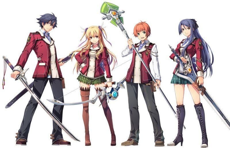 Four Anime Characters — Red, Determined