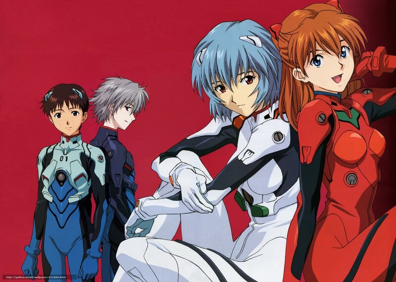 Four Anime Characters — Red, Dramatic, Suits