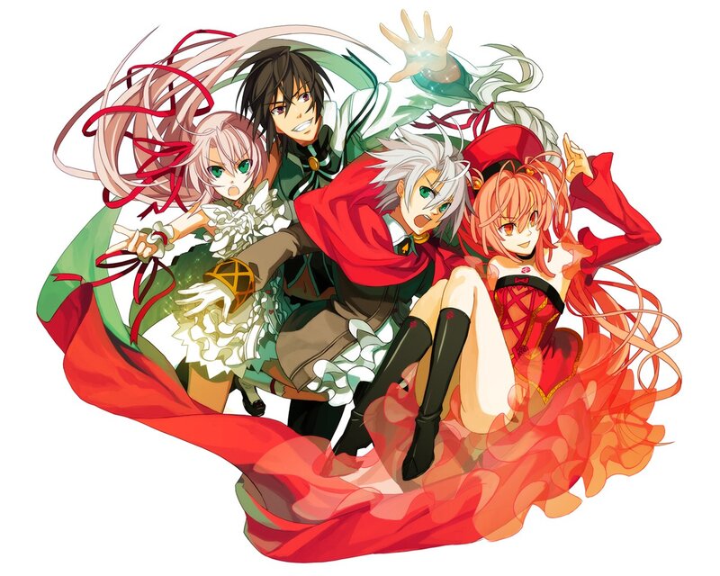 Four Anime Characters — Red, Dynamic, Magic