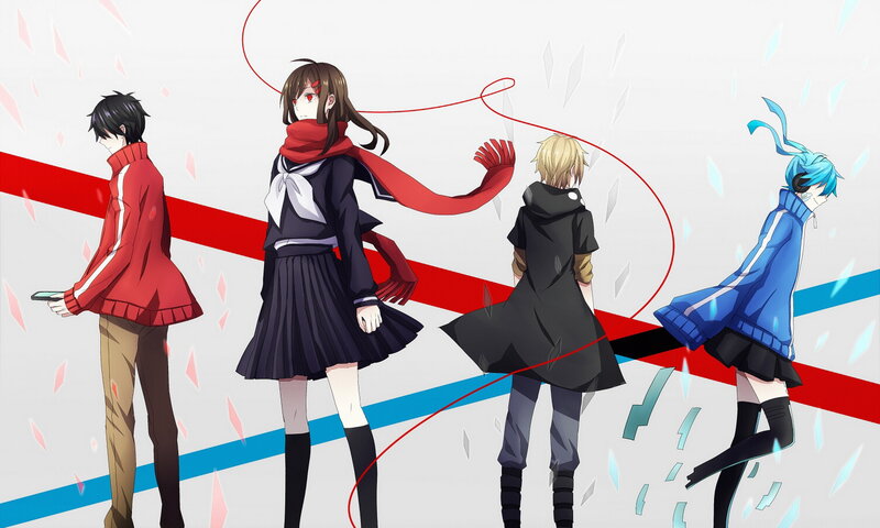 Four Anime Characters — Red, Dynamic