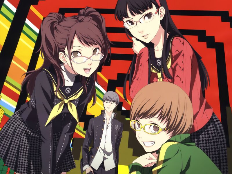 Four Anime Characters — Red, Vibrant